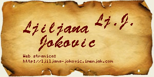 Ljiljana Joković vizit kartica